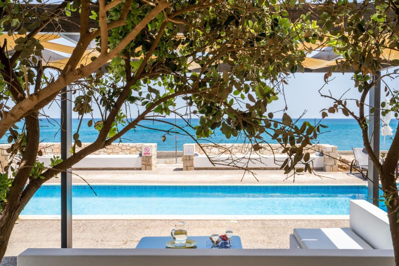 Beachfront Villa Turquoise With Private Pool, Bbq And Ping Pong Table ハニア エクステリア 写真