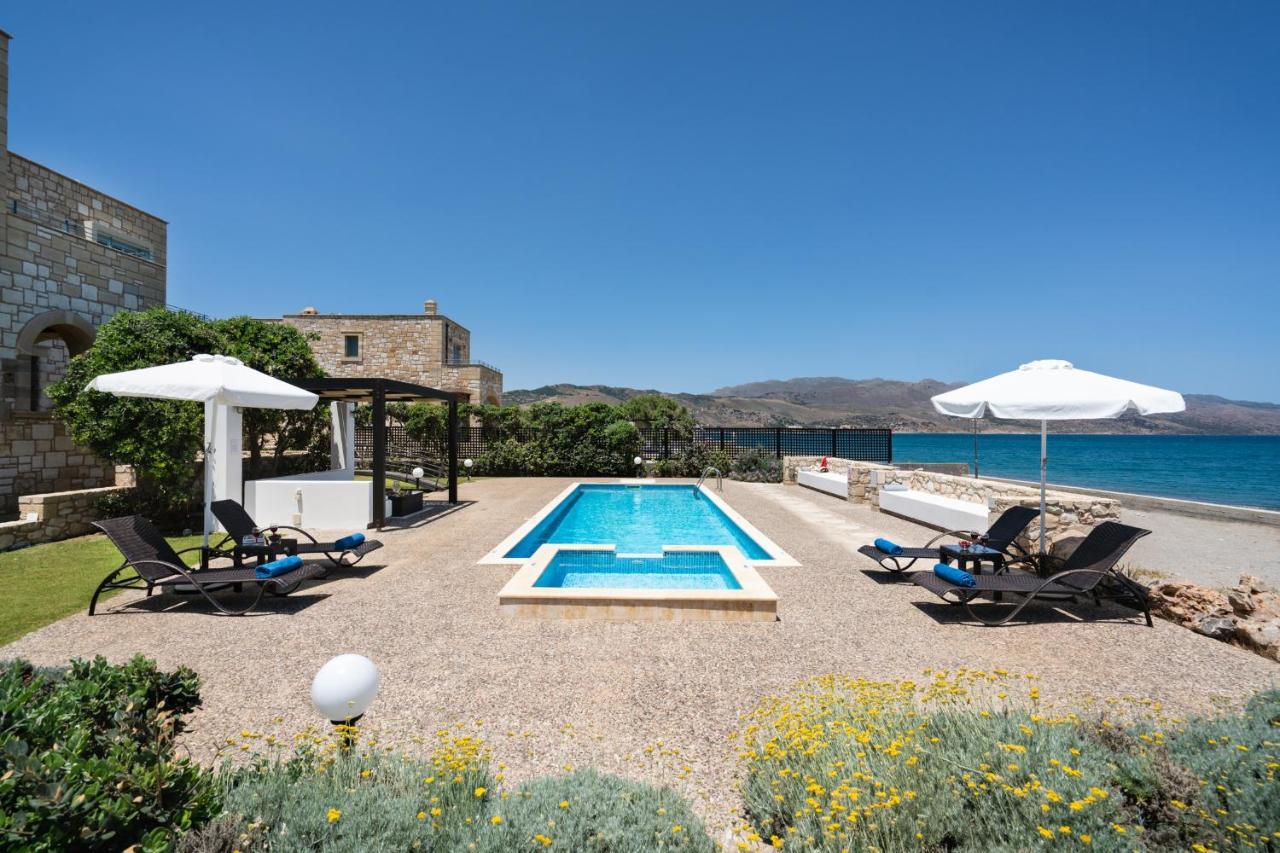 Beachfront Villa Turquoise With Private Pool, Bbq And Ping Pong Table ハニア エクステリア 写真